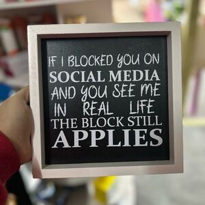 Black and White Quote Sign